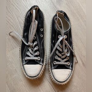 NEVER WORN Silver Distressed & Studded Shoes